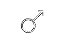 simbolo maschile e ingrandimento del pene